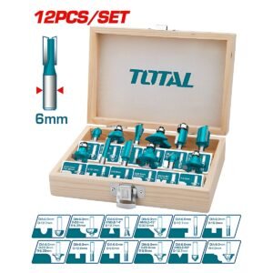 TOTAL 12PCS ROUTER BITS SET