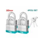 TOTAL 4Pcs key-alike laminated padlock set 50mm