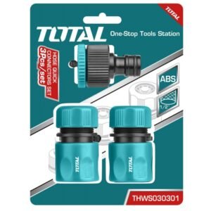TOTAL HOSE QUICK CONNECTORS SET 1/2" 3PCS