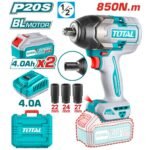 TOTAL ΕΠΑΓΓ. ΜΠΟΥΛΟΝΟΚΛΕΙΔΟ ΜΠΑΤ. Li-ion 20V / 4Ah / 850Nm / 2 ΜΠΑΤΑΡΙΕΣ (TIWLI2085)