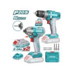 TOTAL ΣΕΤ ΔΡΑΠΑΝΟΚΑΤΣΑΒΙΔΟ + ΠΑΛΜΙΚΟ ΚΑΤΣΑΒΙΔΙ ΜΠΑΤ. Li-ion 20V / 2Ah / 2 ΜΠΑΤ