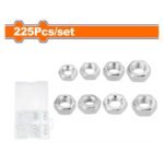 WADFOW 225 Pcs hex nut assortment