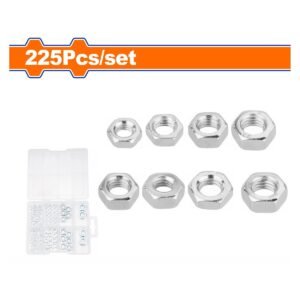 WADFOW 225 Pcs hex nut assortment