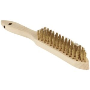 WOODEN HAND BRUSH 4X16 BRASS