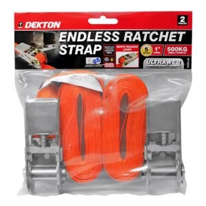 2PC 25MM X 5M ENDLESS RACHET STRAP SET