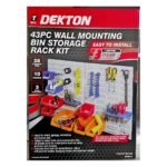 43PC WALL MOUNTING BIN STORAGE RACK KIT