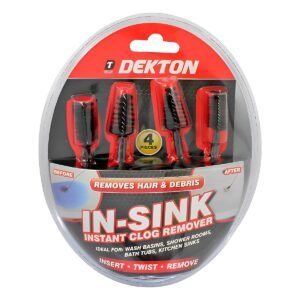 4PC SINK AND TUB CLOG REMOVAL TOOL KIT