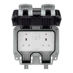 BG Electrical Double Switched 13A Outdoor Socket, IP66 Rated