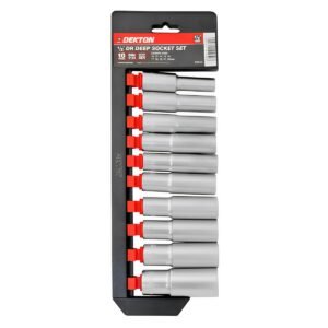 DEKTON 10PC 1/2" DR DEEP METRIC SOCKET SET