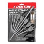 DEKTON 10PC FLAT WOOD DRILL 6-10-13-16-20-22