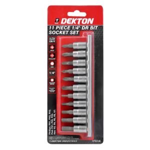 DEKTON 11PC 1/2" & 3/8" BIT SOCKET SET