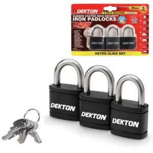 DEKTON 38MMX3PC IRON PADLOCK