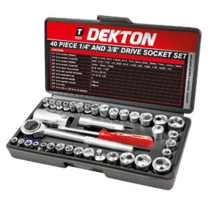 DEKTON 40PC 1/4" AND 3/8" DRIVE SOCKET SET