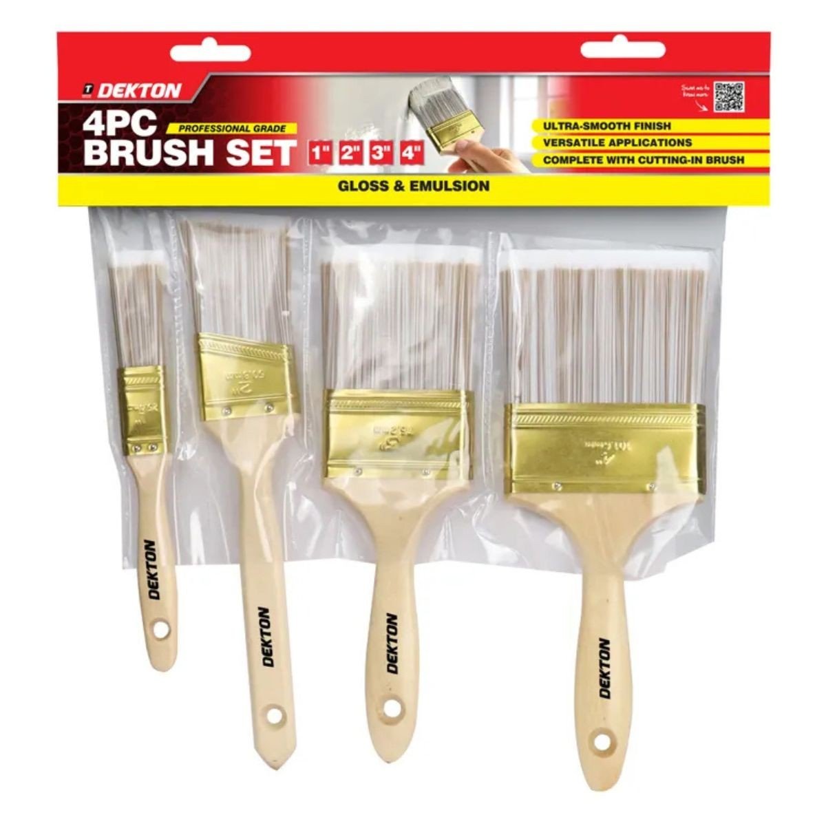 DEKTON 4PC PROFESSIONAL GRADE BRUSH SET