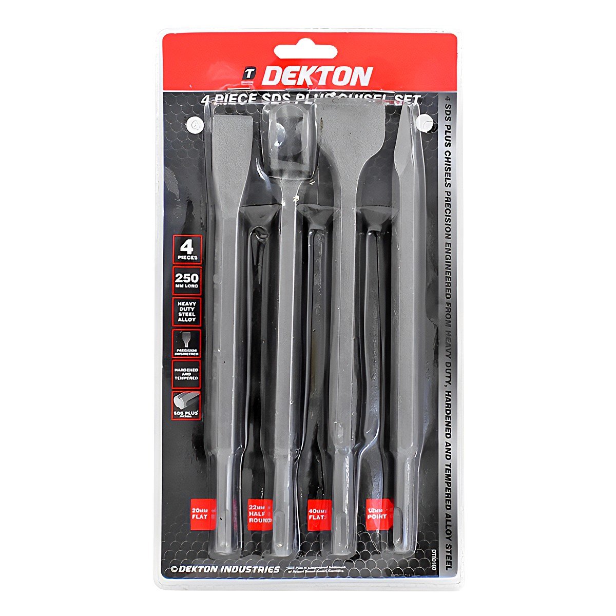 DEKTON 4PC SDS PLUS CHISEL SET - Image 2