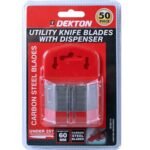 DEKTON 50PC CARBON STEEL UTILITY BLADES