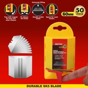 DEKTON 50PCS SK5 UTILITY BLADE WITH AUTO DISPENSER