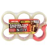 DEKTON 6PC PACKING TAPE W/ CUTTER 50M X 48MM, 45 MICRONES