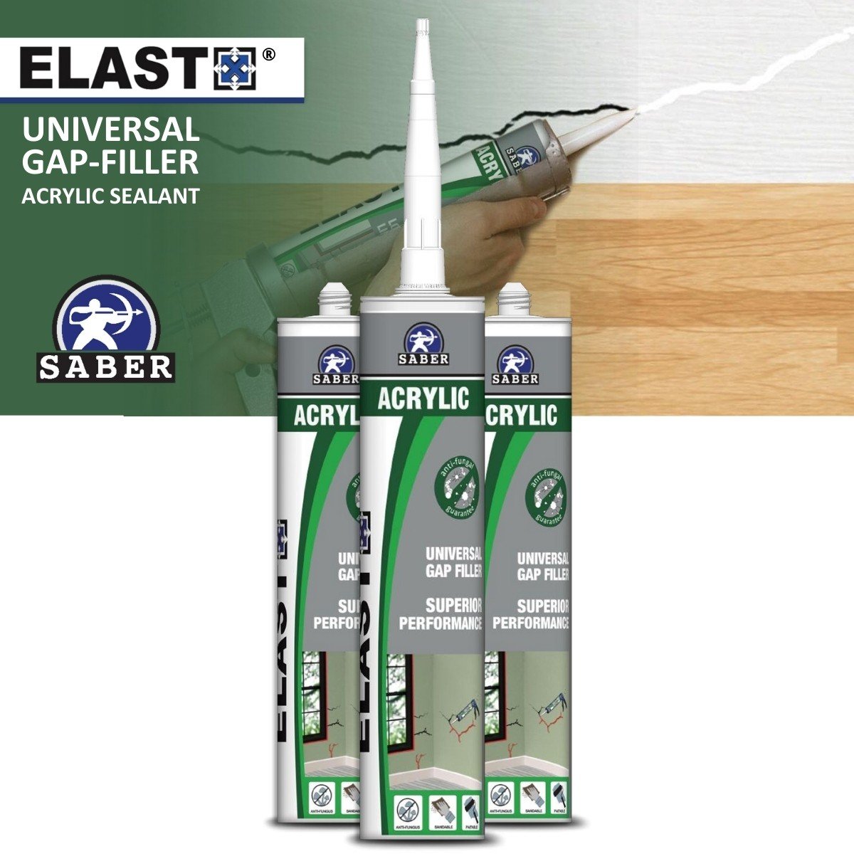 ELASTO UNIVERSAL ACRYLIC - WHITE 280ML - Image 2