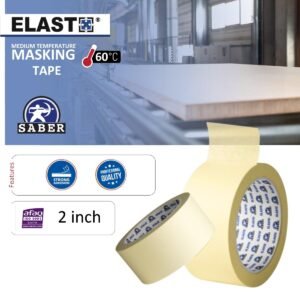 ELASTO® MEDIUM TEMP WHITE MASKING TAPE - 46.6MM (45M)