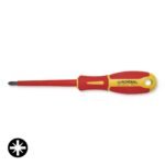 INSULATED SCREWDRIVER 1000 VOLT VDE - FOR POZIDRIV CROSS