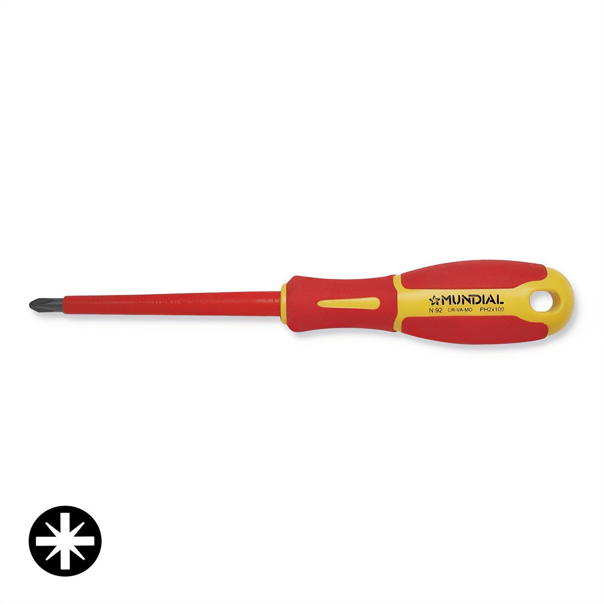 INSULATED SCREWDRIVER 1000 VOLT VDE - FOR POZIDRIV CROSS