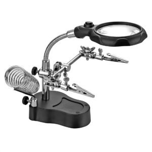 LED MGNIFIER WITH CLAMPS SOLDER