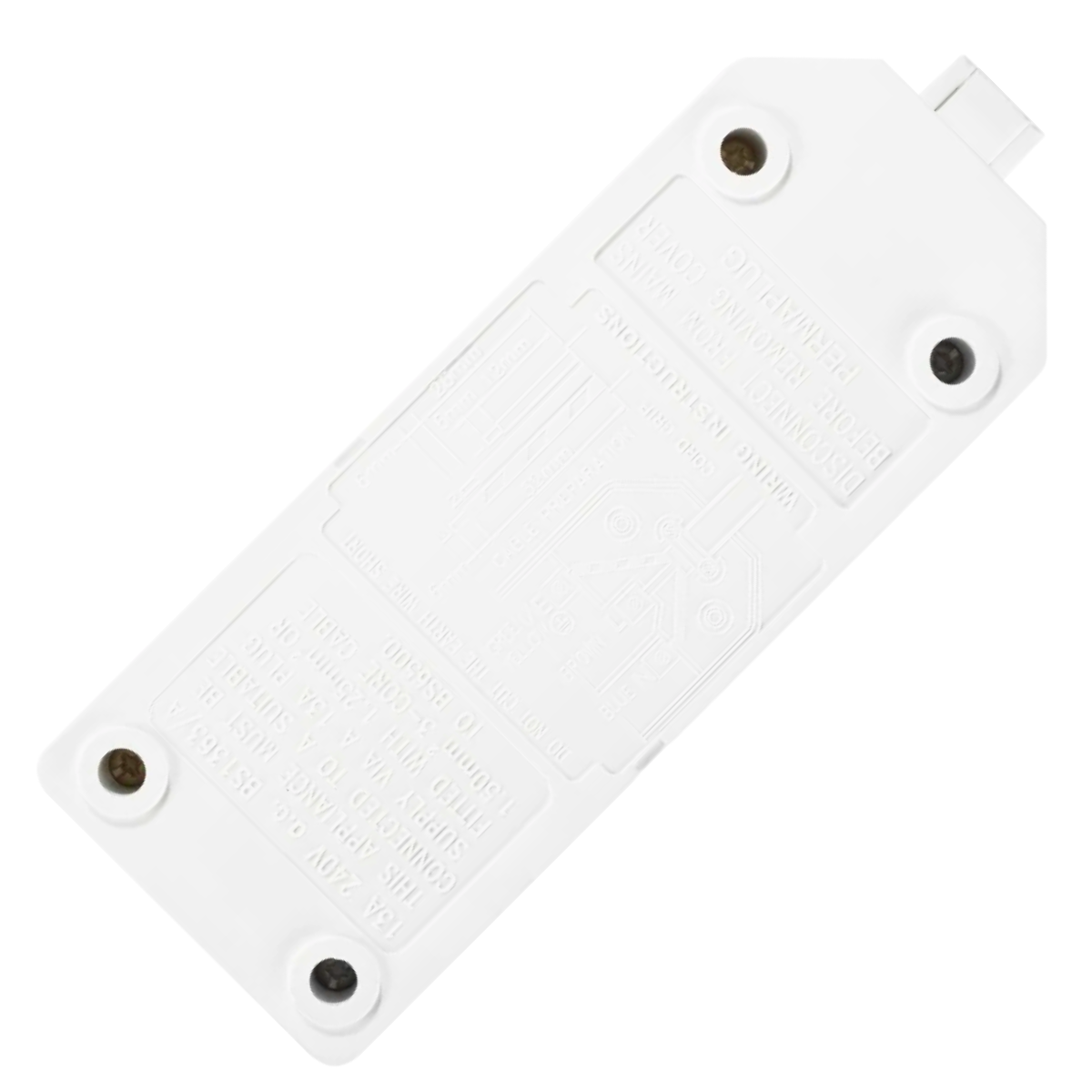 Masterplug Heavy Duty 13A 2-Gang Fused Rewireable Socket with Neon White