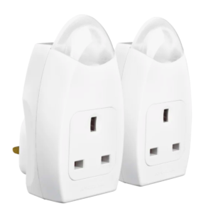 MasterPlug Plug Through night Light Twin Pack
