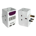 MATESTAR 3-way Adapter WITH 2 USB