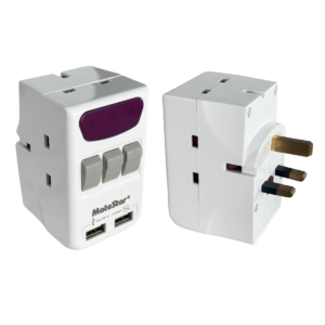 MATESTAR 3-way Adapter WITH 2 USB