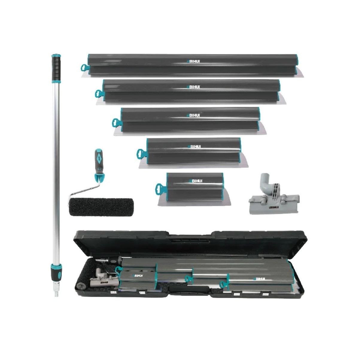 Plaster Knife Set Including Roller and Case