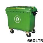 PLASTIC DUSTBIN 660L GREEN