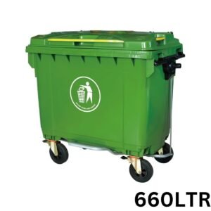 PLASTIC DUSTBIN 660L GREEN