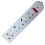 RUBBER SOCKET WHITE COLOR 13AMP 4 GANG