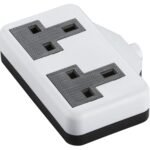 RUBBER SOCKET WHITE COLOR 13AMP 2 GANG