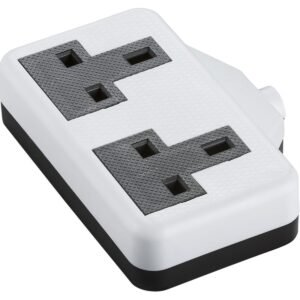 RUBBER SOCKET WHITE COLOR 13AMP 2 GANG