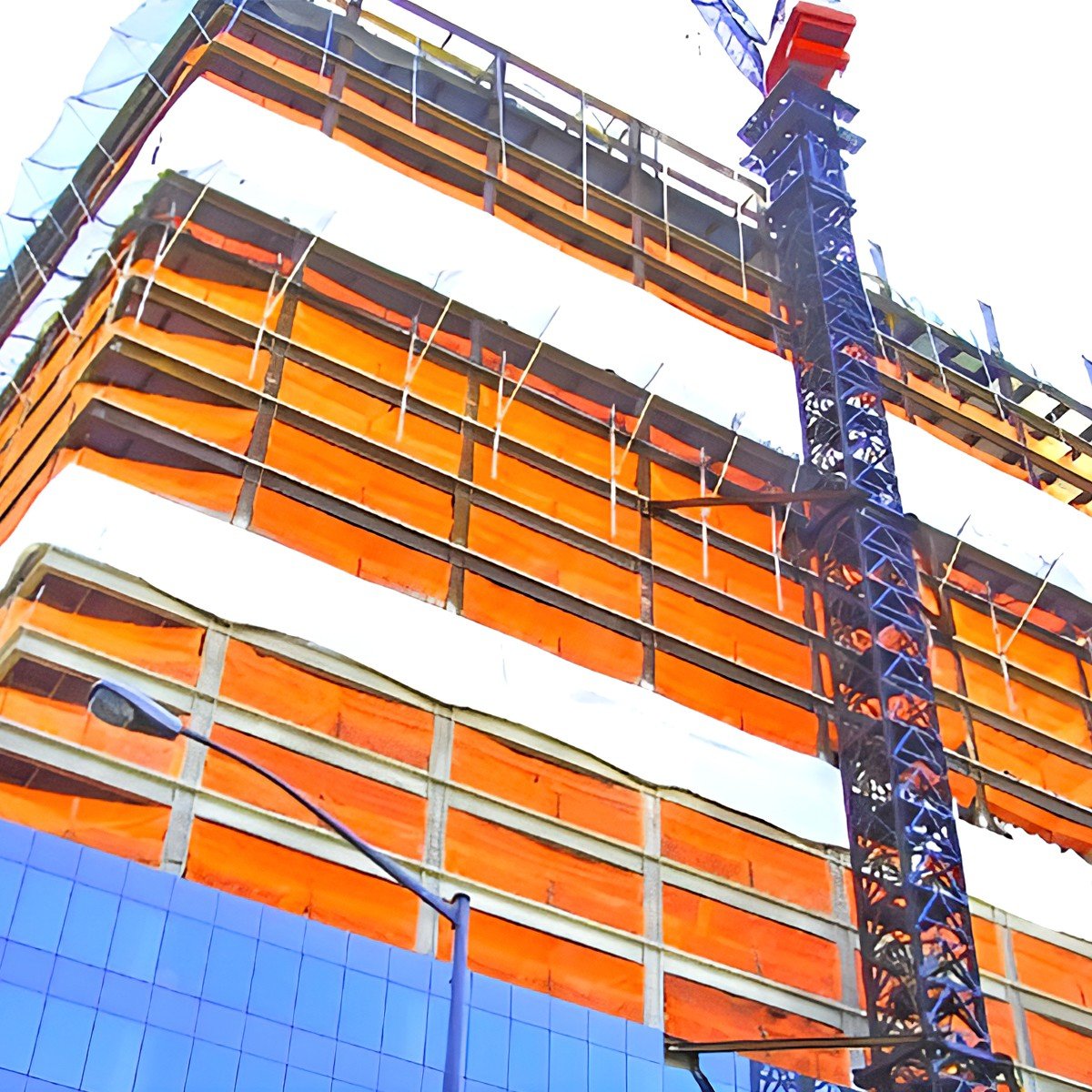 SCAFFOLDING NET 3MX100 ORANGE - Image 2