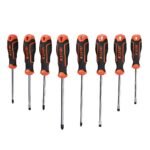 SLOTTED & PHILIPS SCREWDRIVER SET 865 8PCS (PLASTIC RACK)