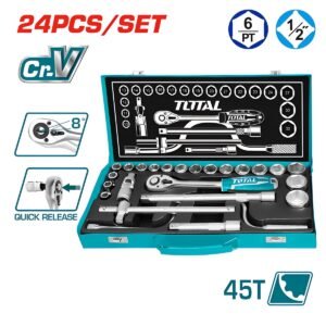 TOTAL ΣΕΤ ΚΑΣΕΤΙΝΑ ΚΑΡΥΔΑΚΙΑ 1/2" 24ΤΕΜ (THT141253)