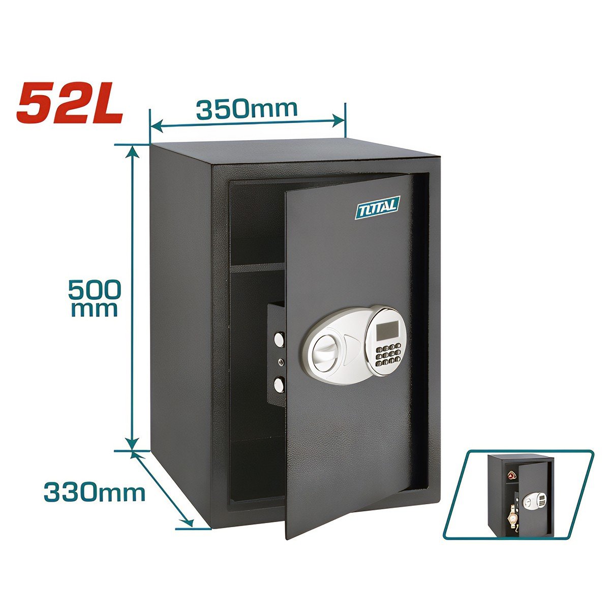 TOTAL ELECTRONIC SAFE 52LIT