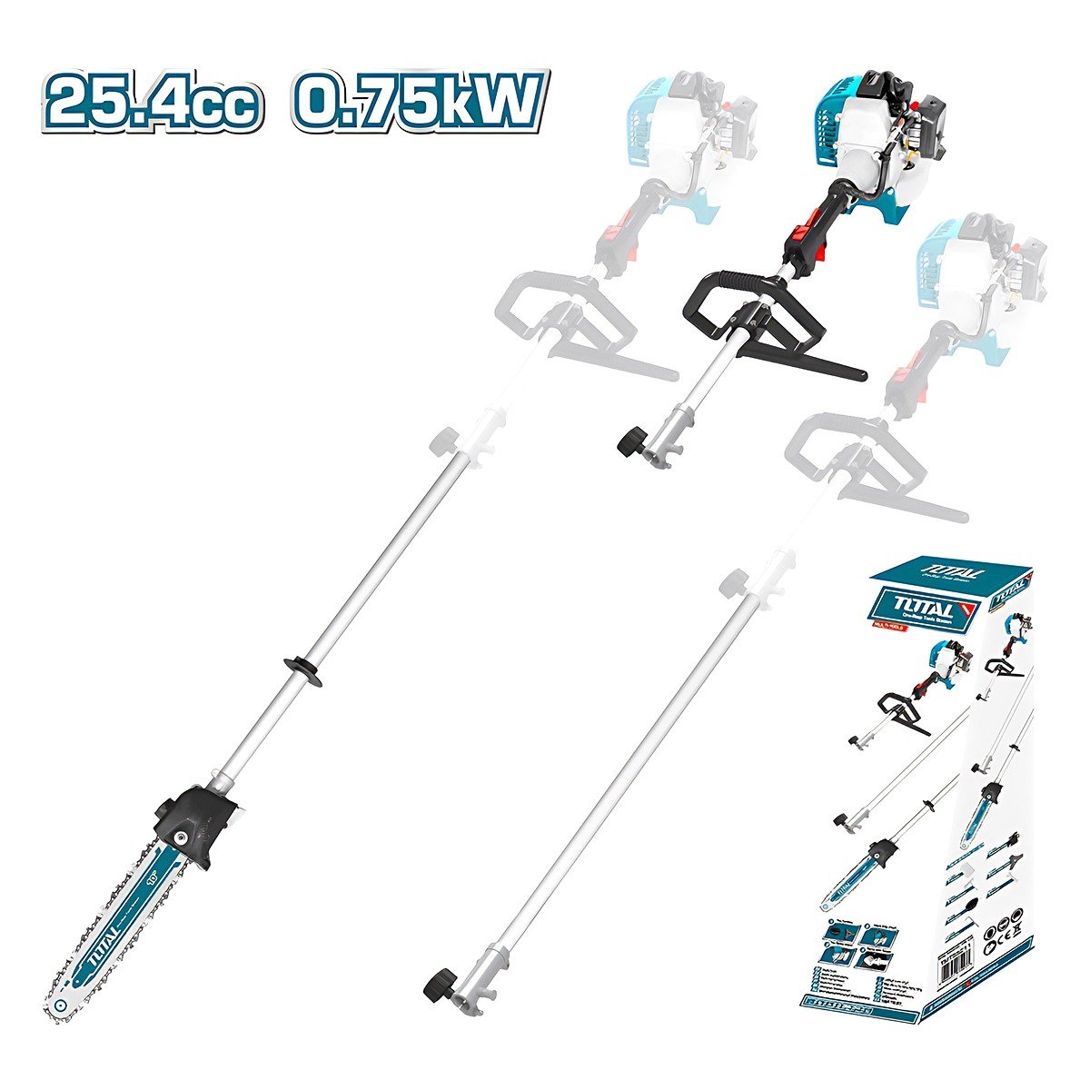TOTAL GASOLINE POLE PRUNER SAW 25.4CC