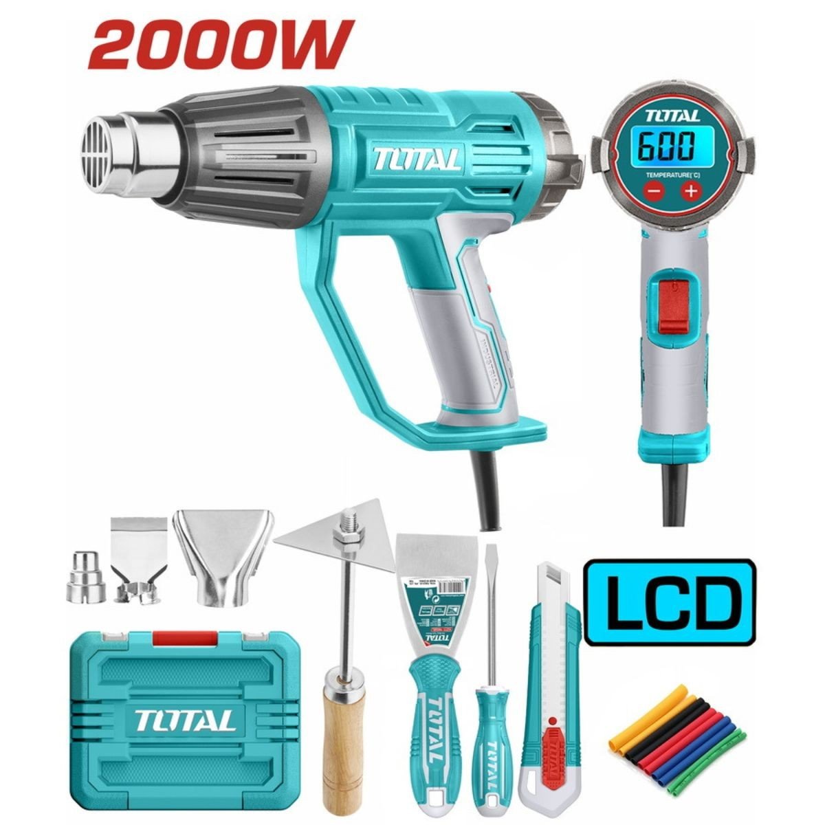 TOTAL Heat gun LCD 2.000W (TB200561)