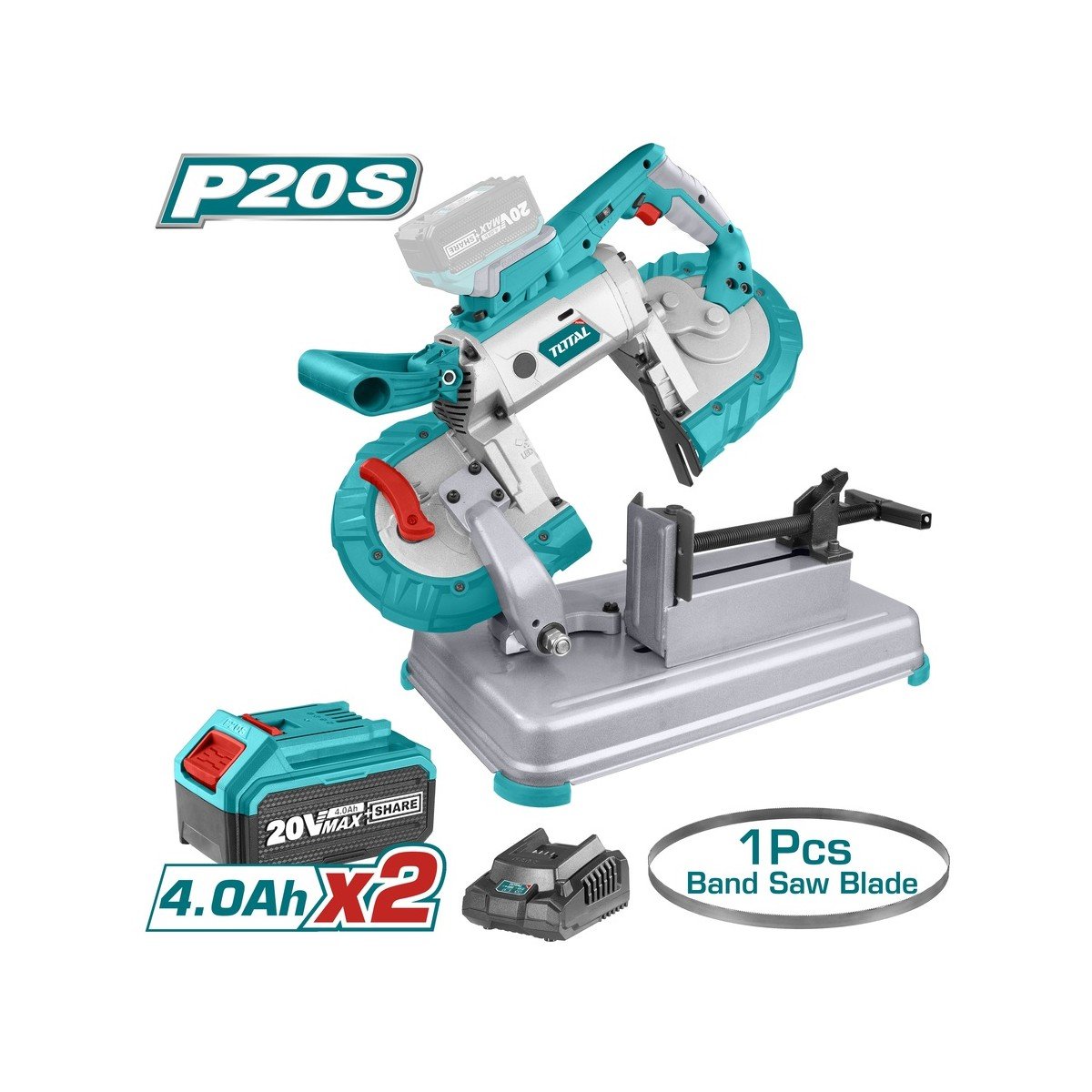 TOTAL Lithium-ion band saw 20V