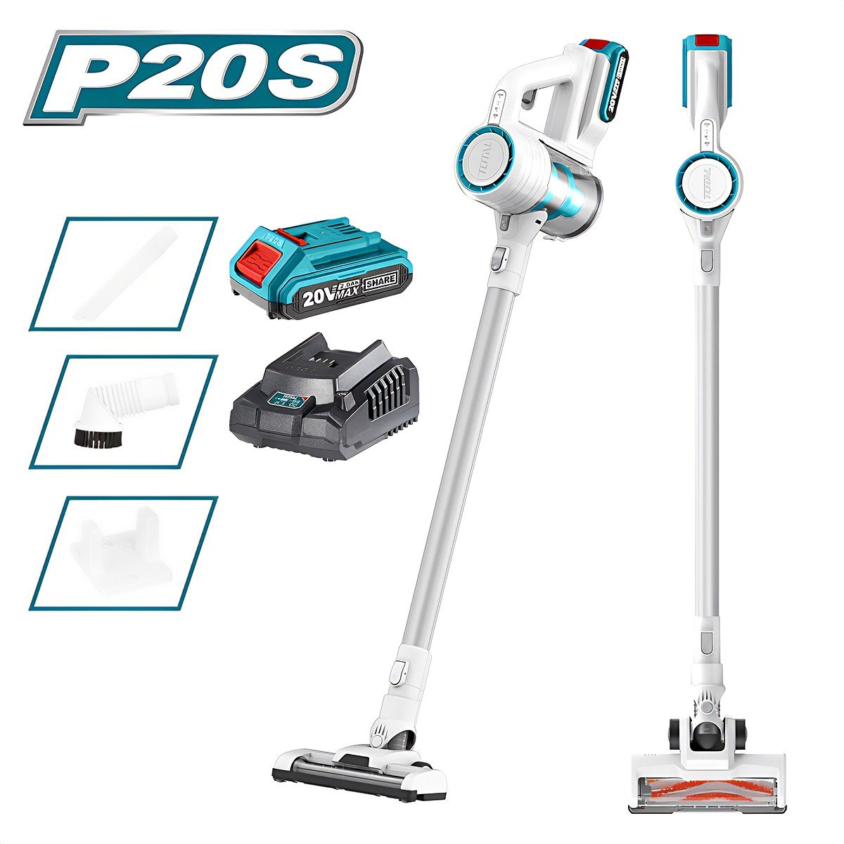 TOTAL LITHIUM-ION VACUUM CLEANER 20V / 2AH