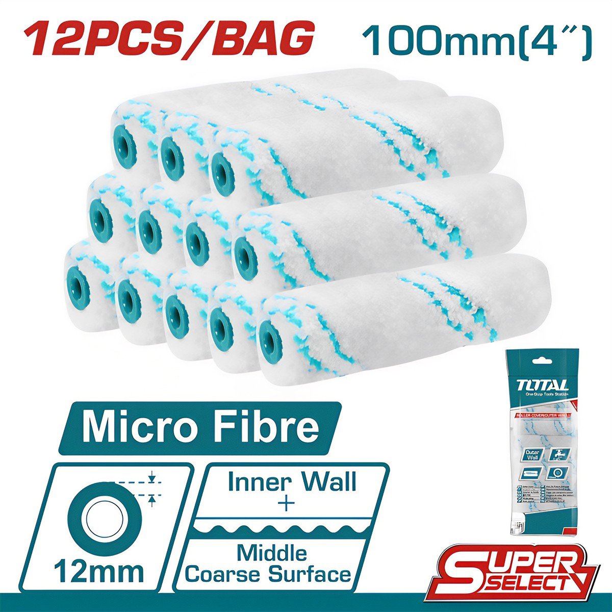 TOTAL ROLLER COVER(INNER WALL) 12PCS