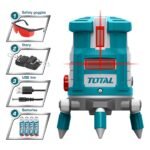 TOTAL SELF-LEVELING LINE LASER 0-30M RED LASER BEAMS