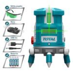 TOTAL SELF-LEVELING LINE LASER GREEN LASER BEAMS 0-30M