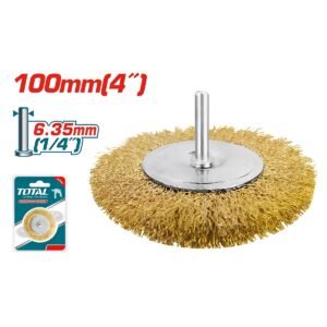 TOTAL WIRE WHEEL FOR DRILLS 100MM