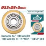 TOTAL ΑΝΤΑΛΛΑΚΤΙΚΟ ΜΑΧΑΙΡΙ Φ-22Χ6Χ2mm ΓΙΑ THT576003 / THT578002 / THT571001 / THT571201 (THT576003B)